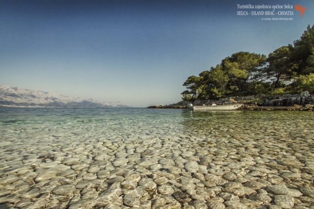 Astonishing pebble beach on the island of Brac