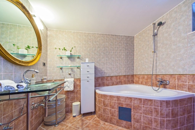 Bathtub bathroom in the Villa Rasotica